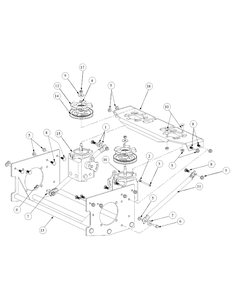 Drive Assembly Diagram and Parts List for M54-KW 53CB5DBW750-23HP-OHV Cub Cadet Lawn Tractor